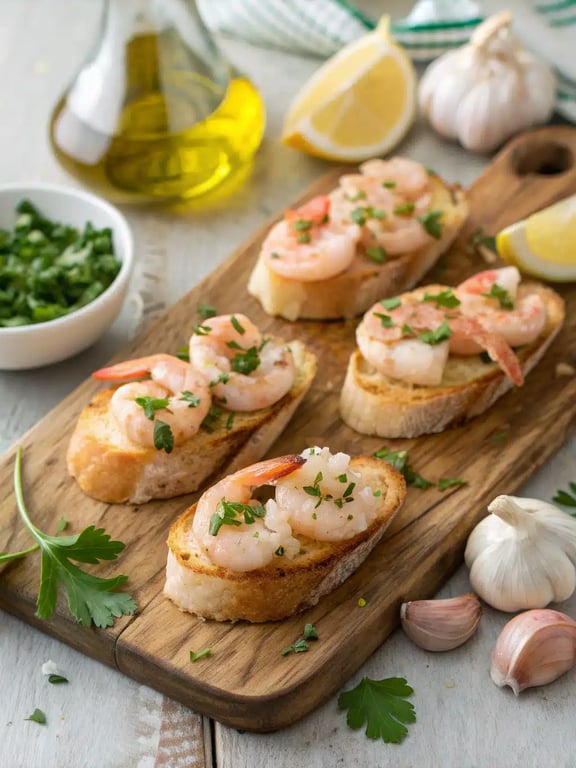 Garlic Shrimp Crostini A Quick Bite of Freshness