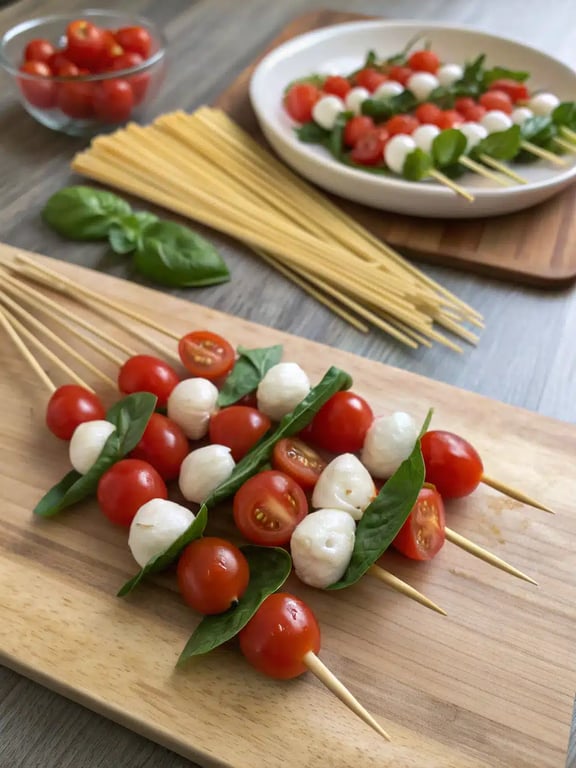 Step 4 for mini caprese bites — texture check