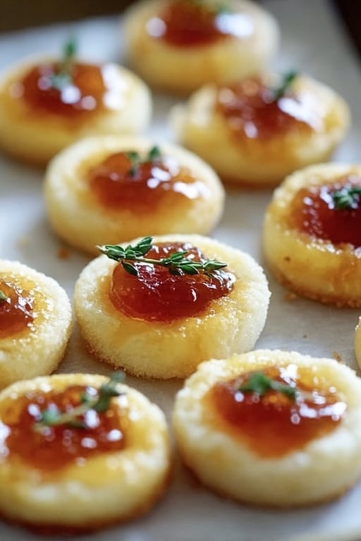 Cheesy Thumbprint Appetizers with Hot Pepper Jelly