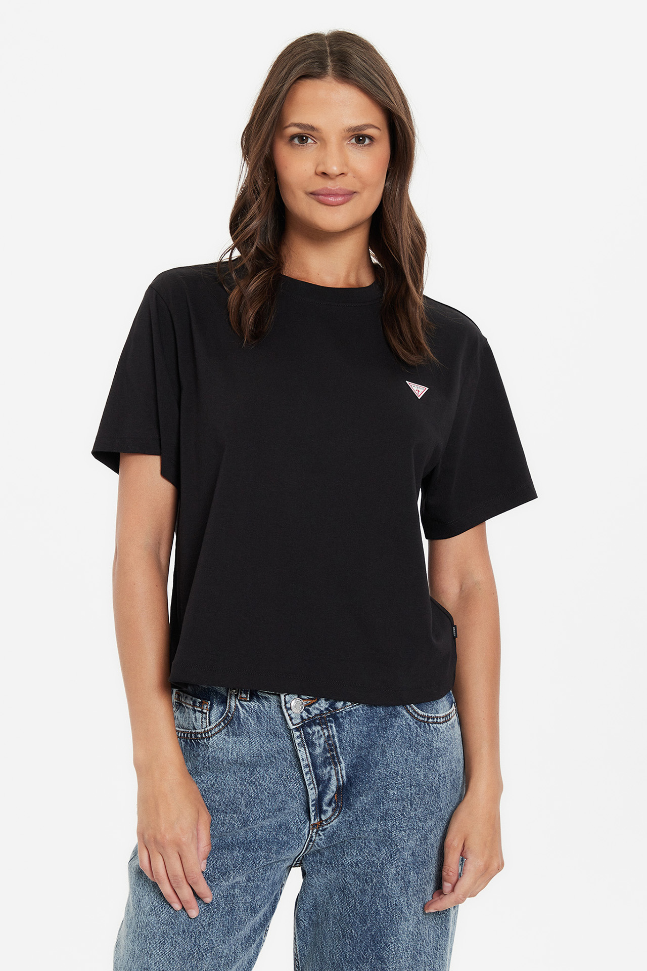 T-shirt GUESS W4YI05 K8HM0 Czarny