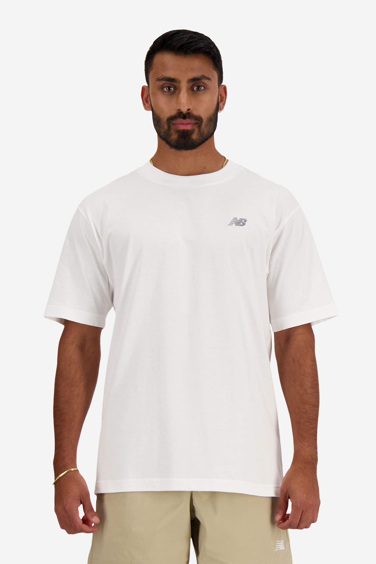 T-shirt NEW BALANCE MT41509WT Biały