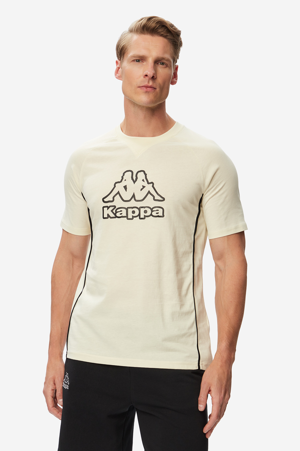 T-shirt KAPPA 37213MW-855 Kremowy
