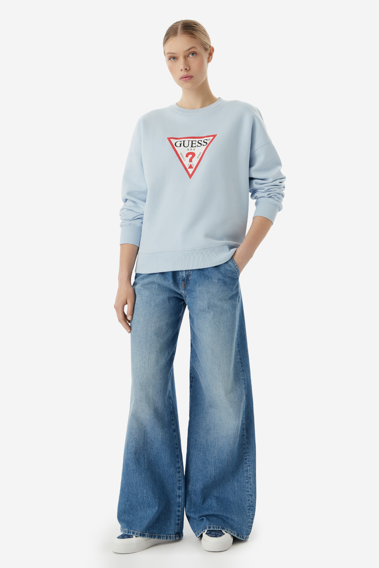 Bluza GUESS W4YQ00KC811-G7O3 Niebieski jasny