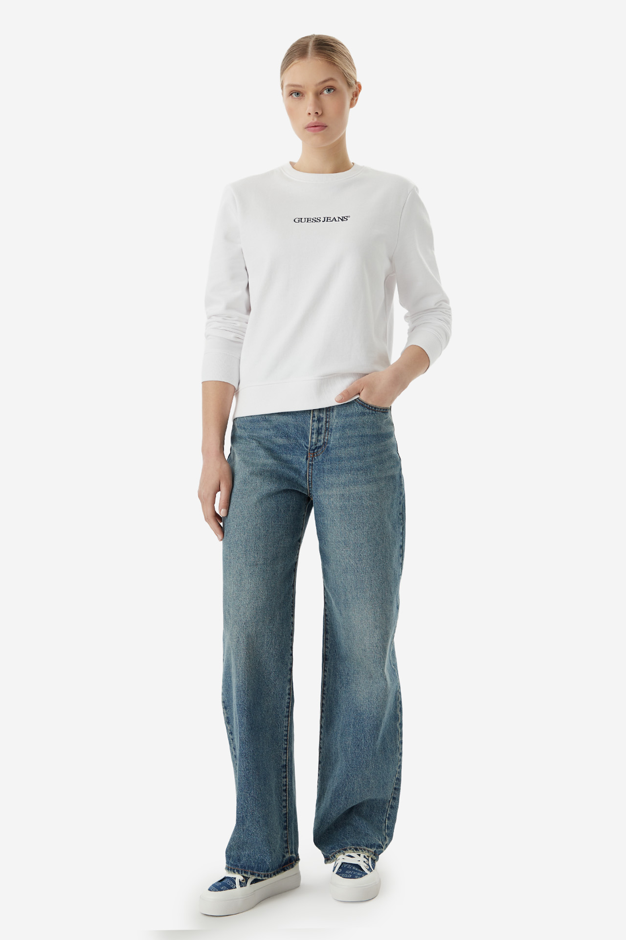 Bluza GUESS W6RQ30K68I4-G011 Biały