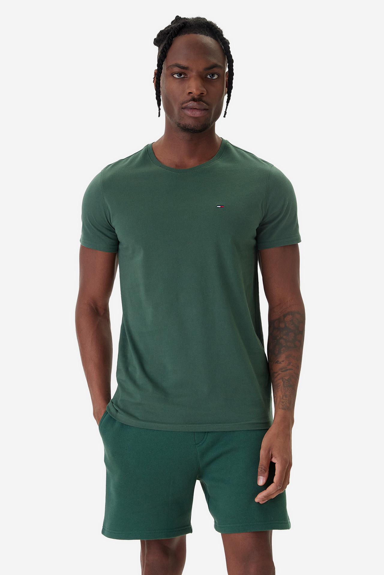 T-shirt Tommy Jeans DM0DM04411 Zielony