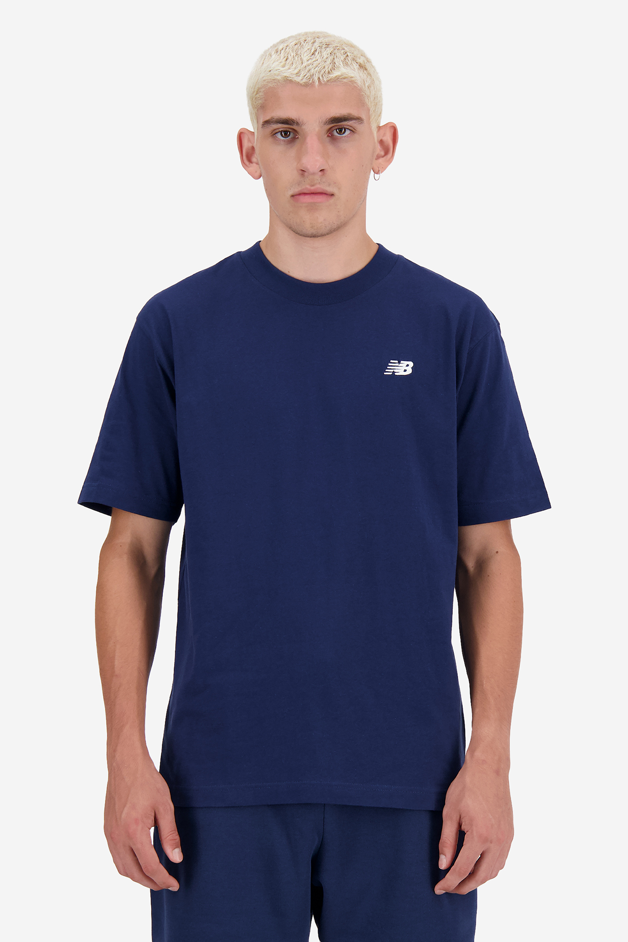 T-shirt NEW BALANCE MT41509NNY Granatowy
