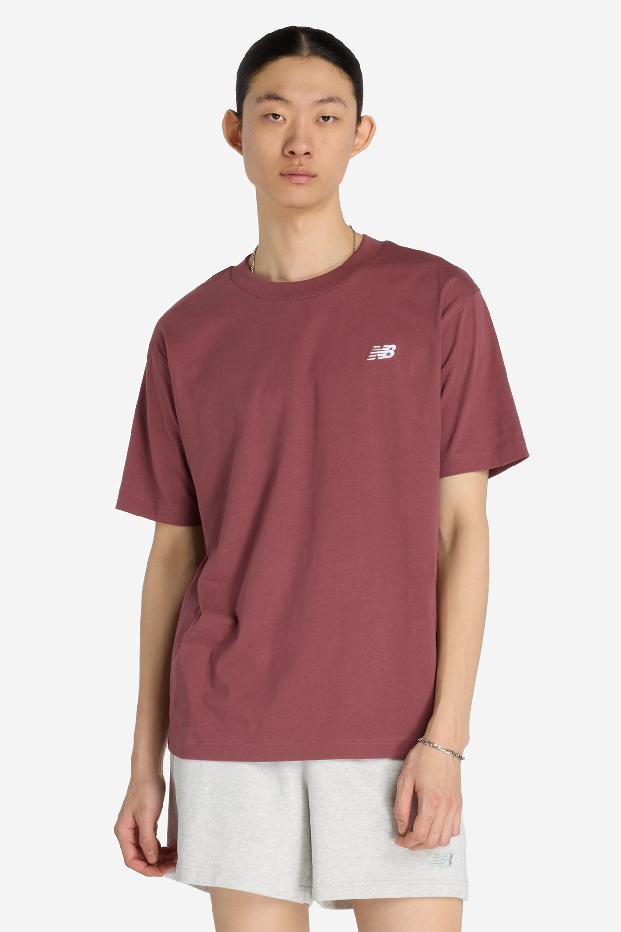T-shirt NEW BALANCE MT41509WAD Bordowy