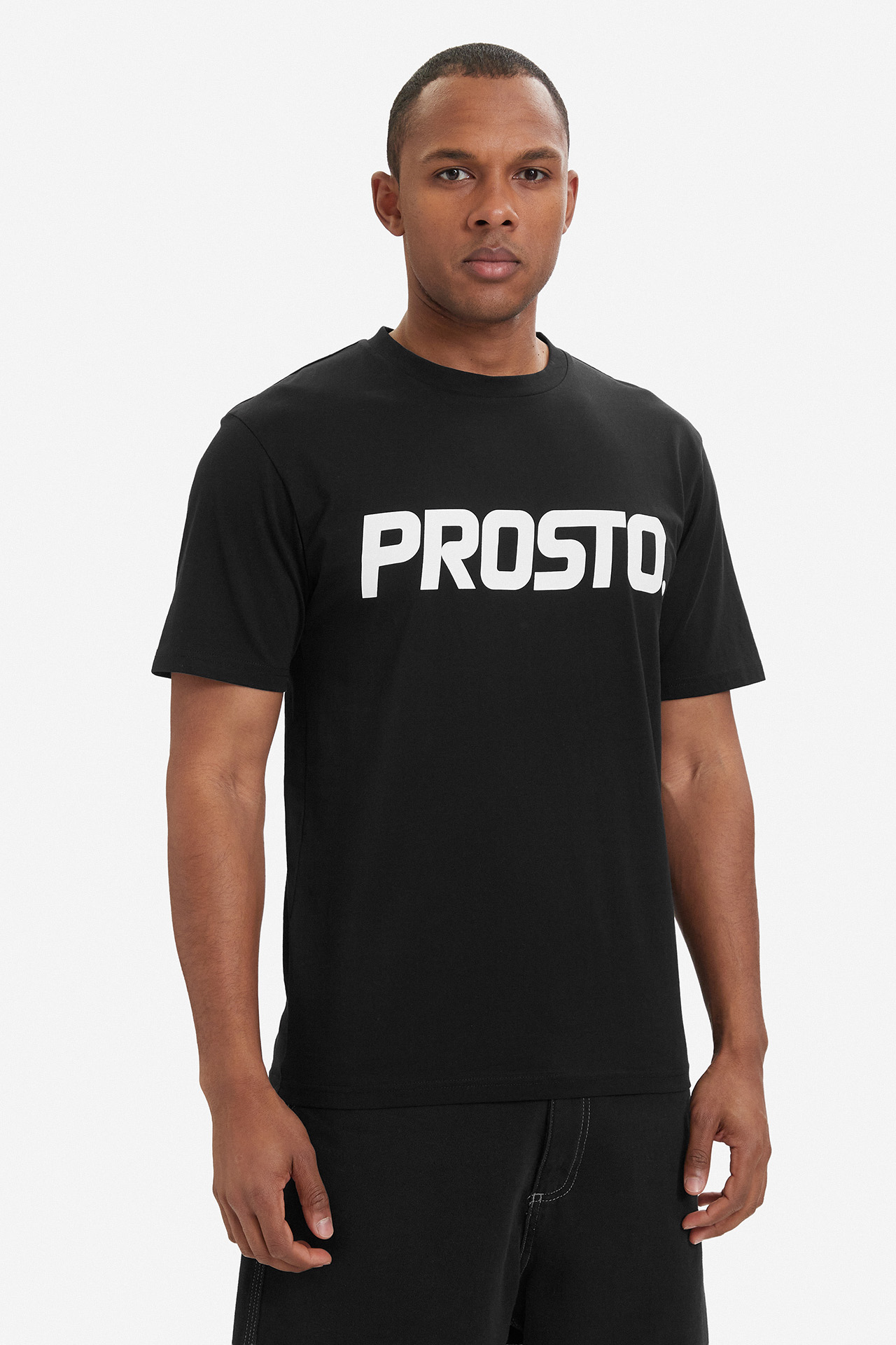 T-shirt PROSTO KL252MTEE1011 Czarny
