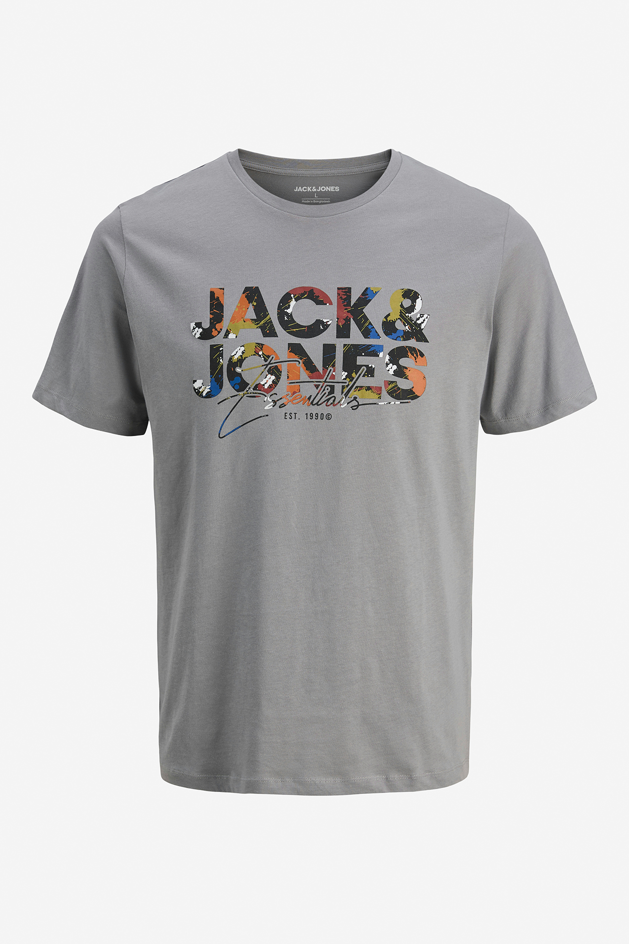 T-shirt JACK&JONES Geplas 12278523 Szary