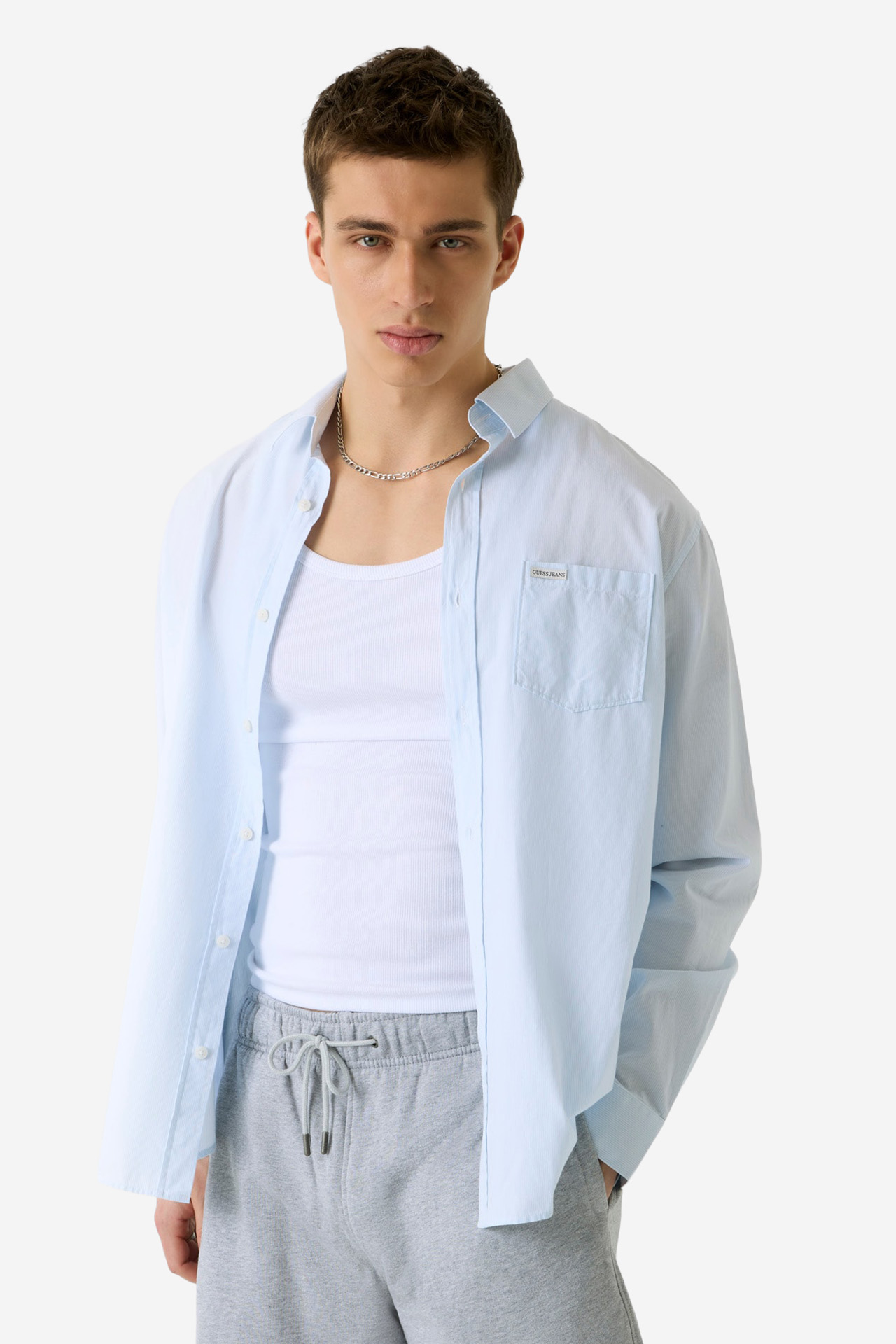 Koszula GUESS M5RH67WGZ11-S76S Niebieski jasny