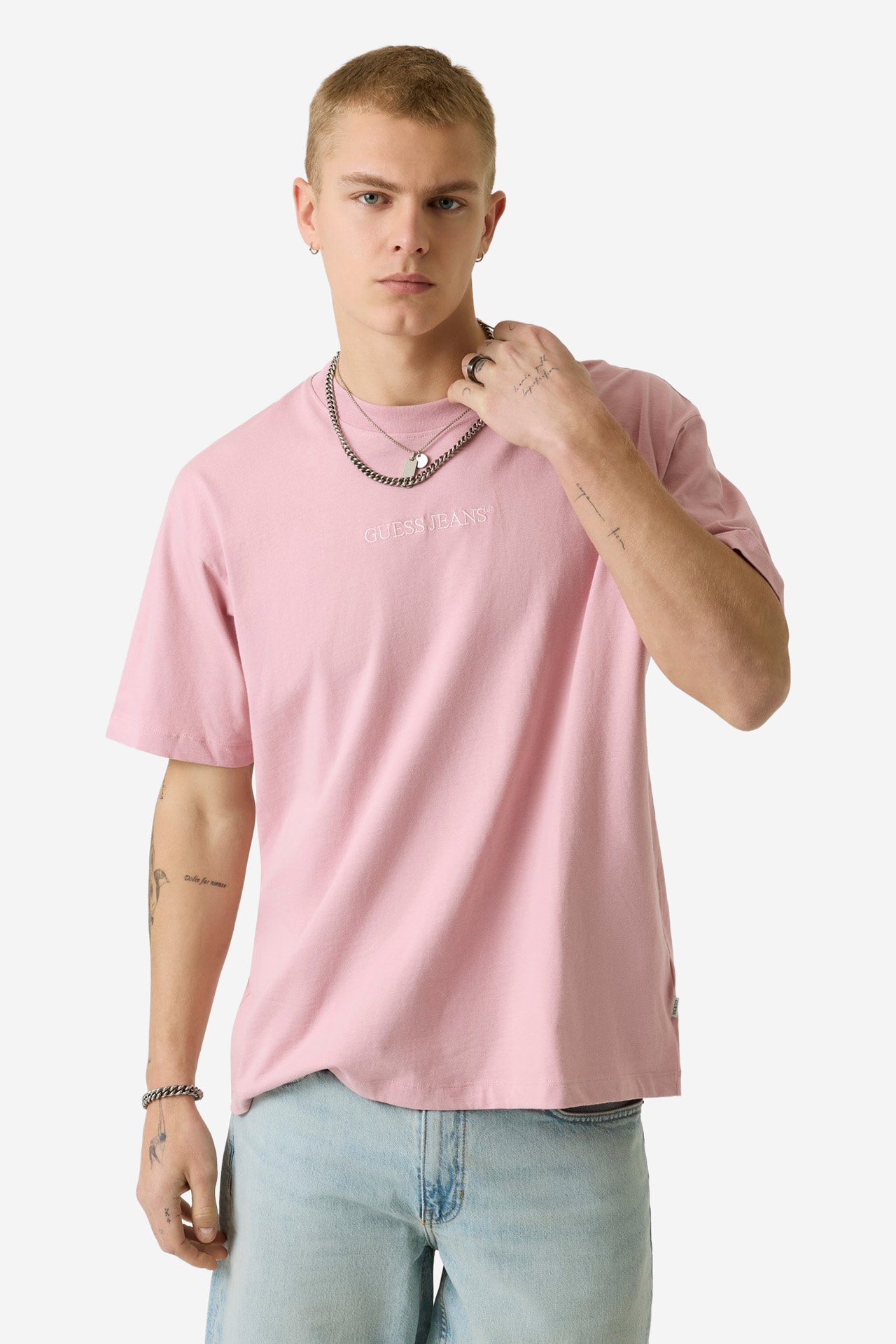 T-shirt GUESS M4YI44K8FQ4-G4L7 Różowy jasny
