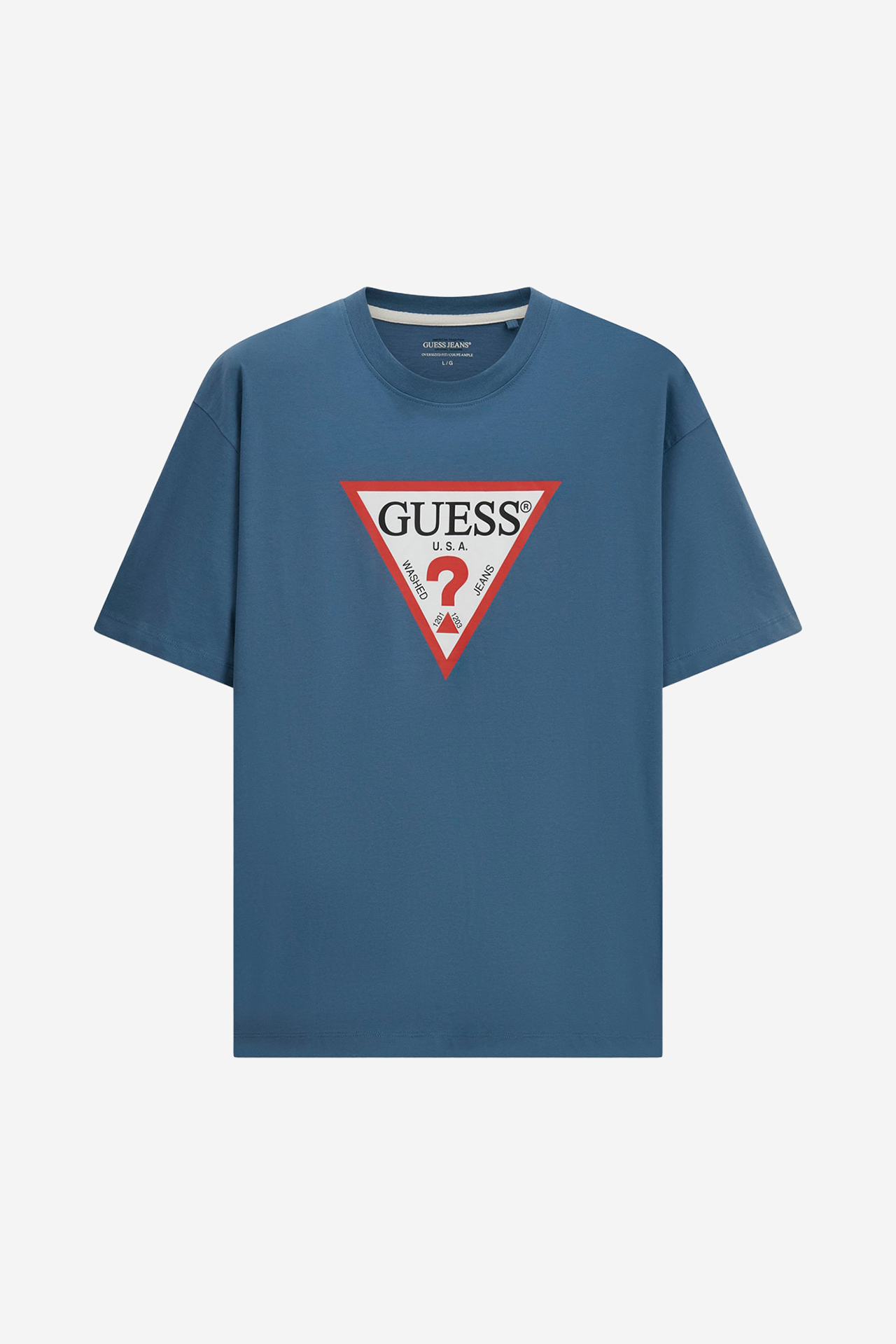 T-shirt GUESS M4YI45K8FQ4-G7JM Niebieski jasny