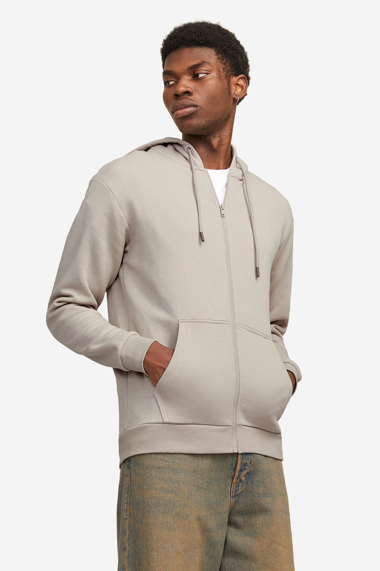 JACK & JONES 12249342-MOONBEAM Beżowy