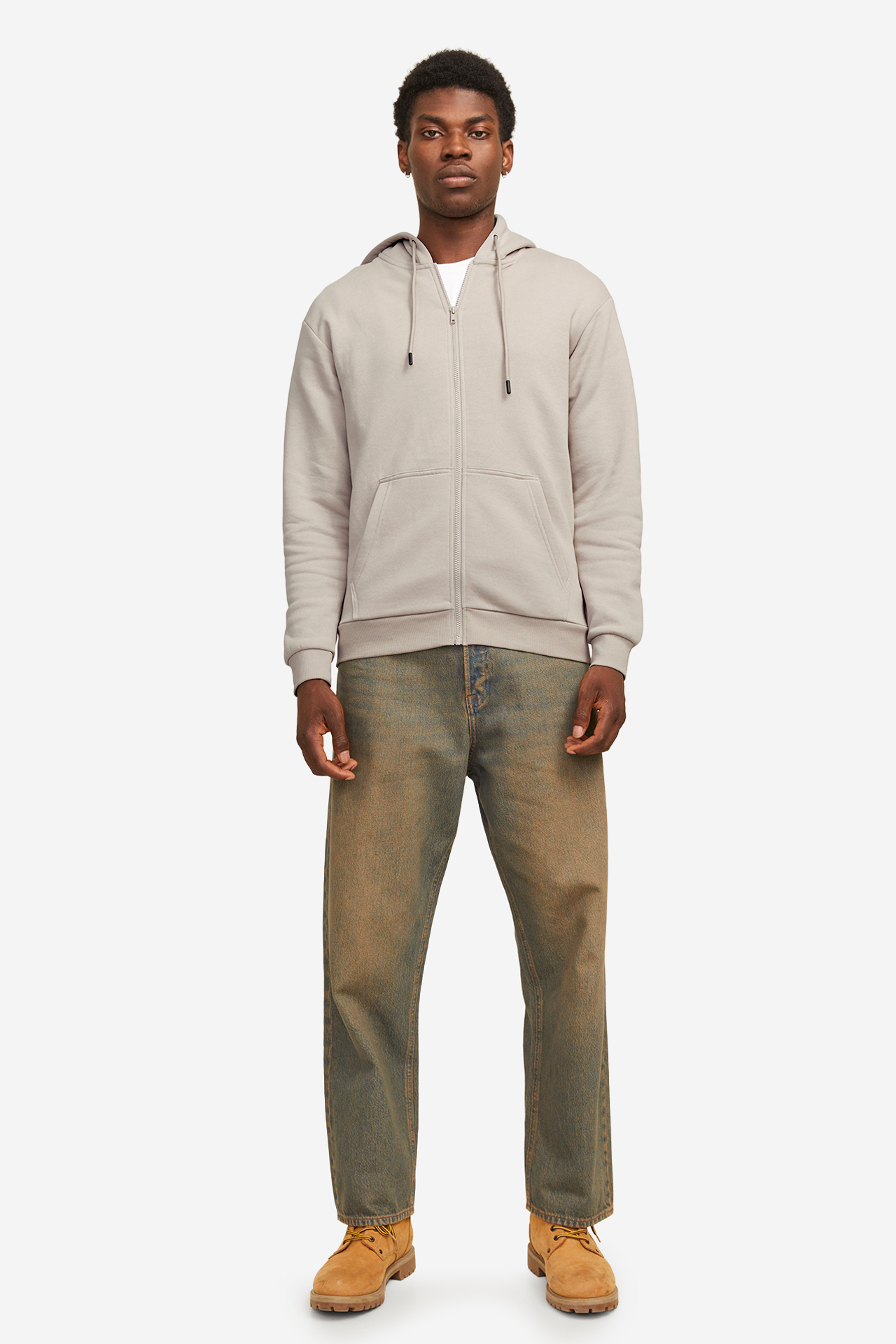 JACK & JONES 12249342-MOONBEAM Beżowy