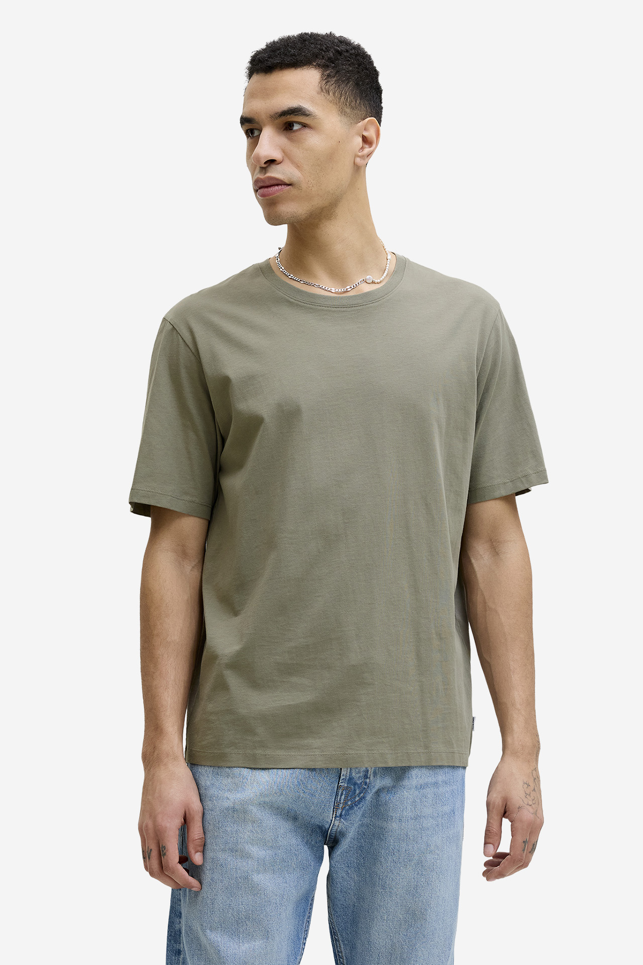 T-shirt JACK&JONES 12156101-VETIVER Zielony