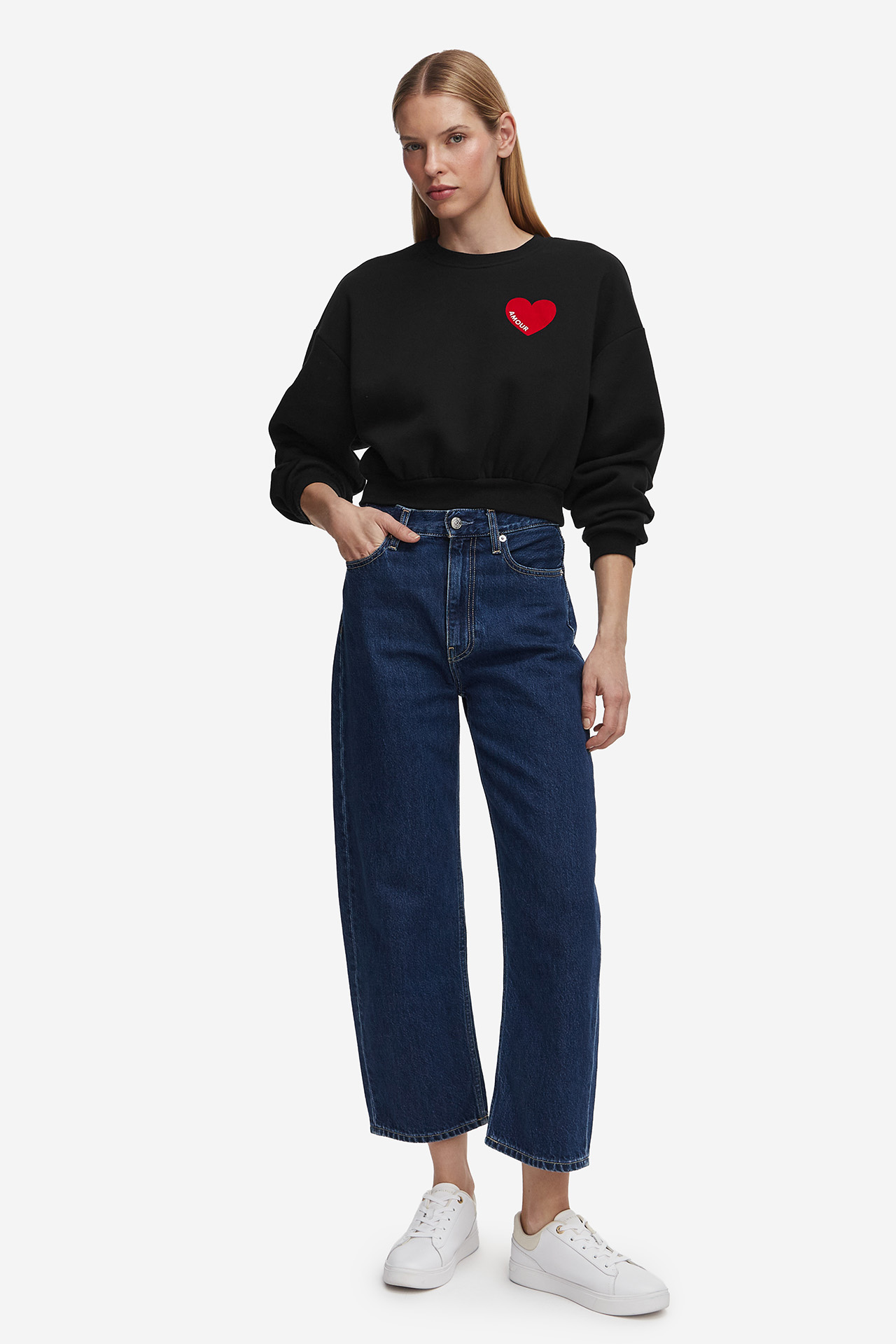 Bluza ONLY 15365129-BLACK-HEART-AMOUR Czarny