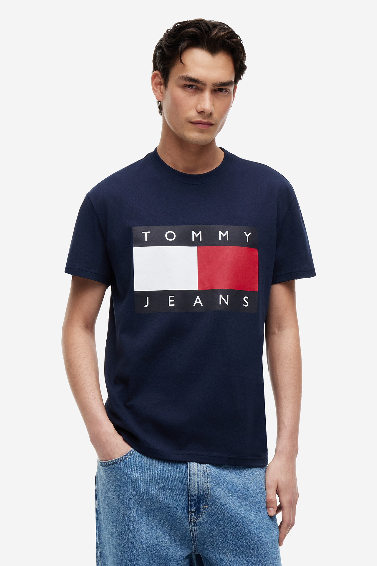 T-shirt TOMMY HILFIGER DM0DM22645-C1G Granatowy