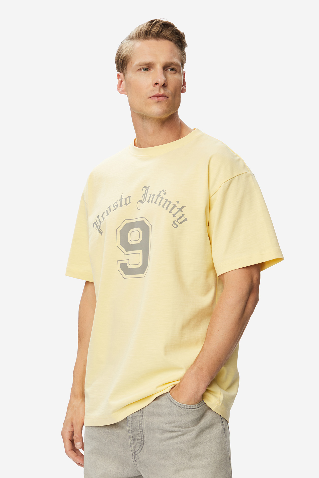T-shirt PROSTO KL261MTEE1062 Żółty