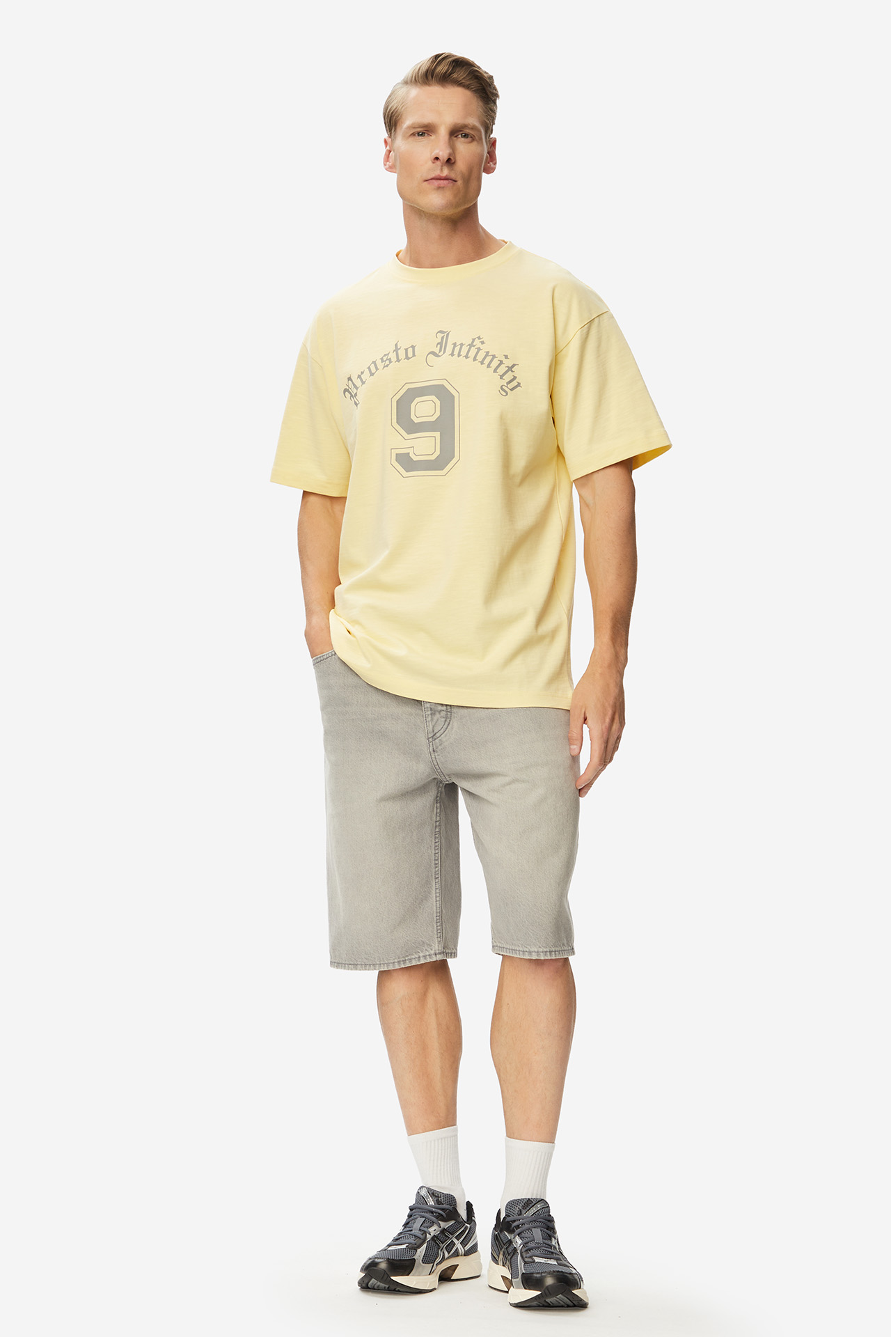 T-shirt PROSTO KL261MTEE1062 Żółty