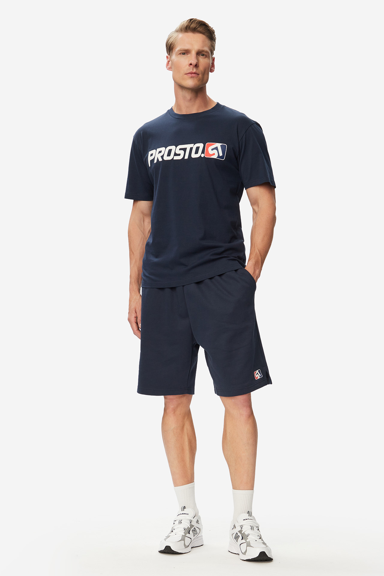 T-shirt PROSTO KL261MTEE1121 Granatowy