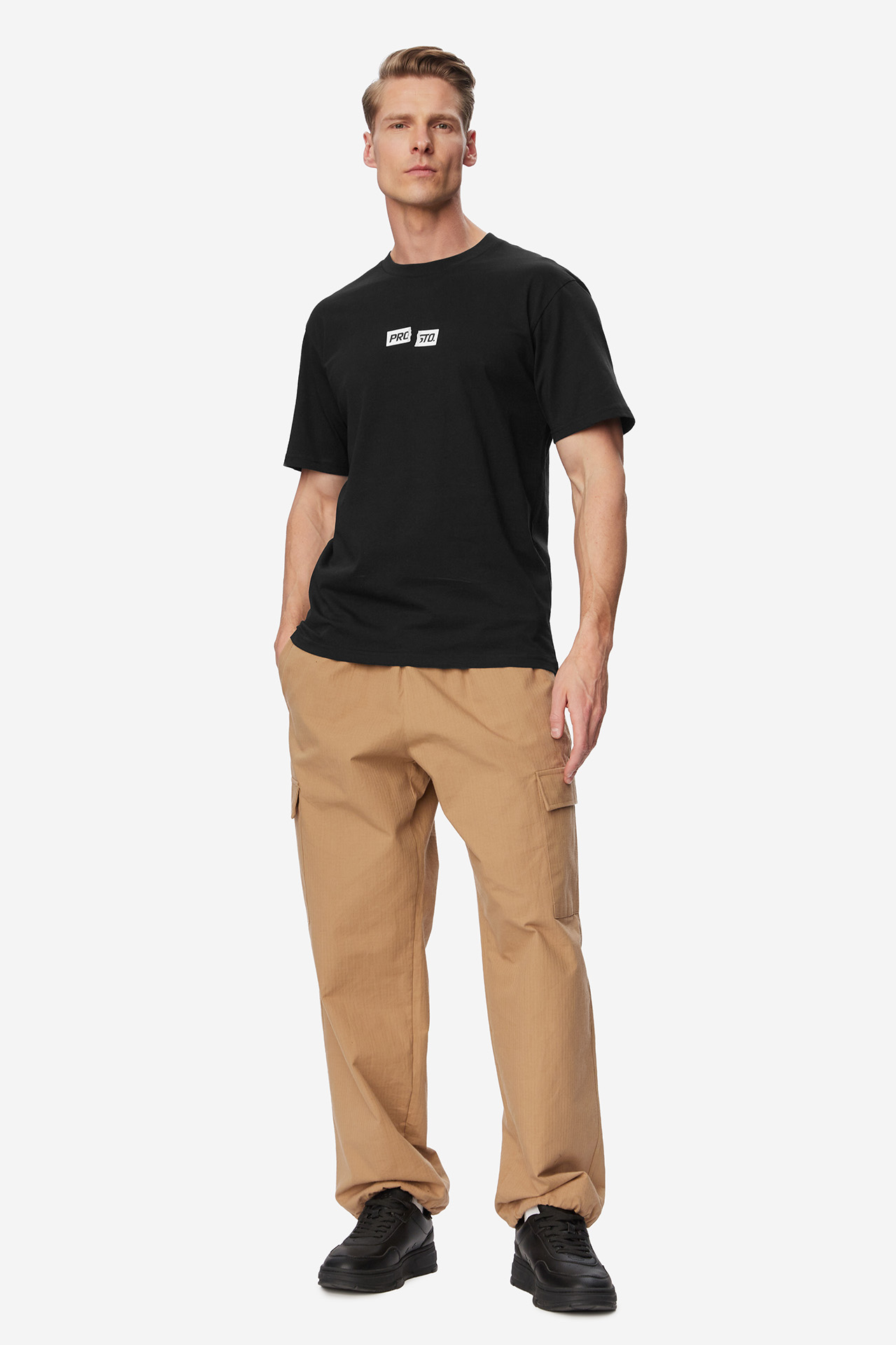 T-shirt PROSTO KL261MTEE1021 Czarny