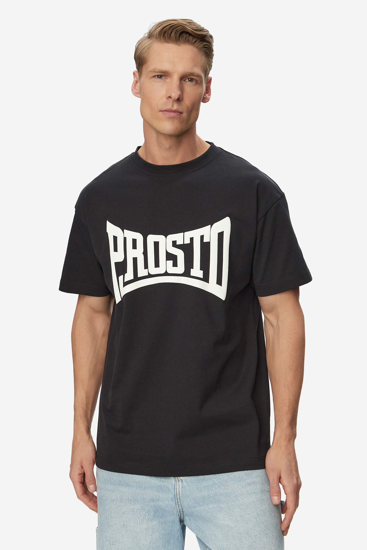 T-shirt PROSTO KL261MTEE1143 Czarny