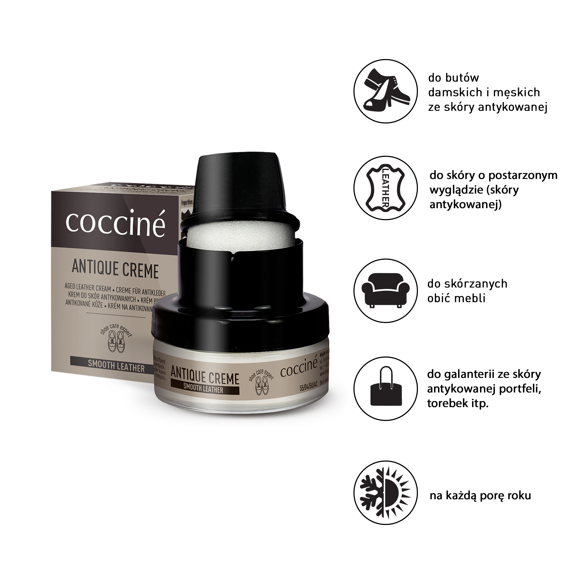 Krema za obutev Brezbarvno