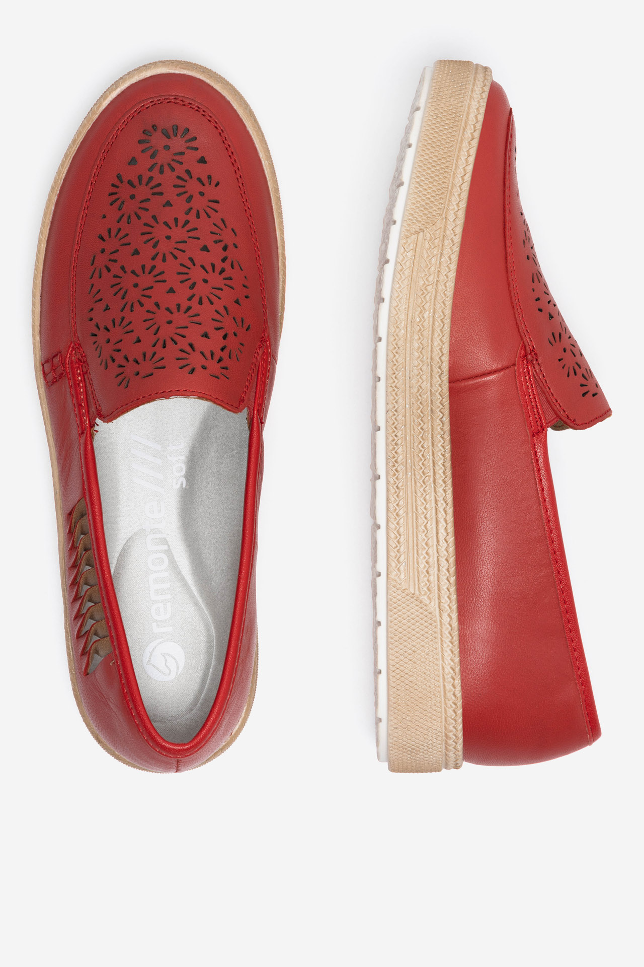 Nizki čevlji Rdeča