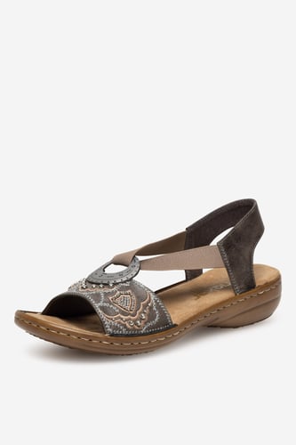 Sandály Rieker 608B9-45 Šedá