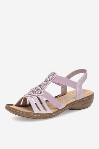 Sandály Rieker 60801-30 Růžová