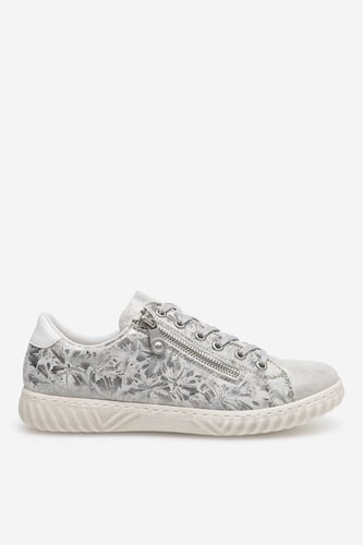 Loaferice Rieker N0900-90 Srebrna