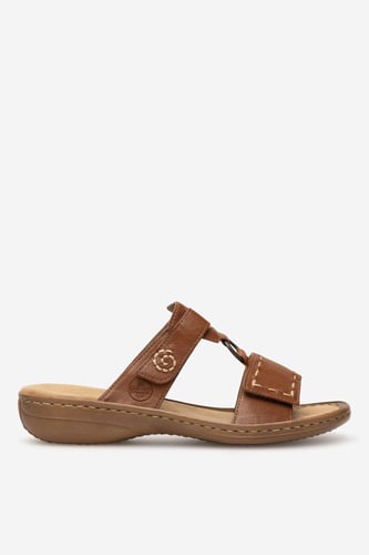 Pantofle Rieker 60822-24 Světle hnědá