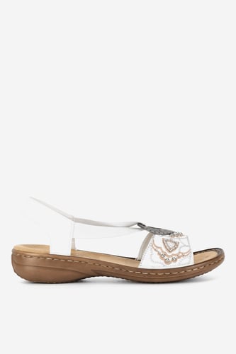 Sandali Rieker 608B9-80 Bela