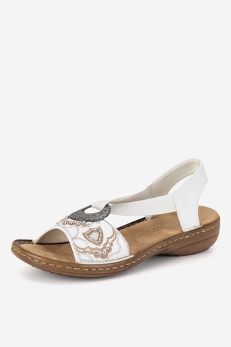 Sandali Rieker 608B9-80 Bela