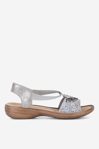 Sandály Rieker 60880-90 Zlatá