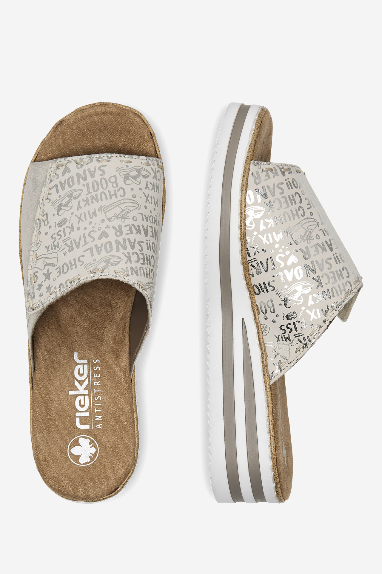 Pantofle STŘÍBRNÁ