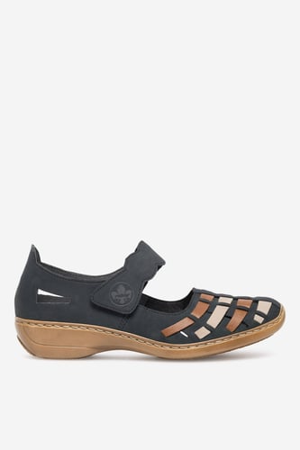 Baleríny Rieker 41369-14 Tmavomodrá