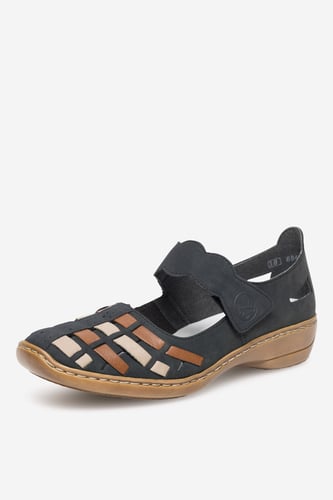 Baleríny Rieker 41369-14 Tmavomodrá