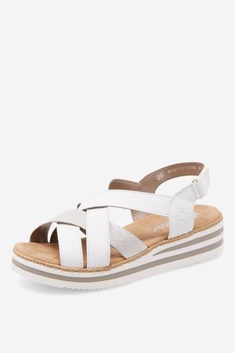 Sandali Rieker V0279-80 Bela