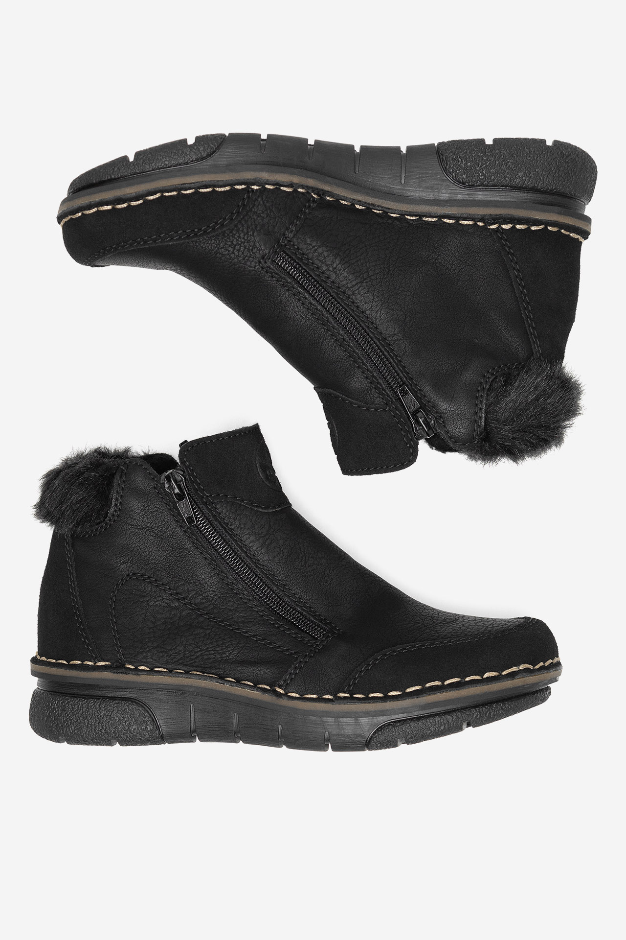 Členková obuv Čierna