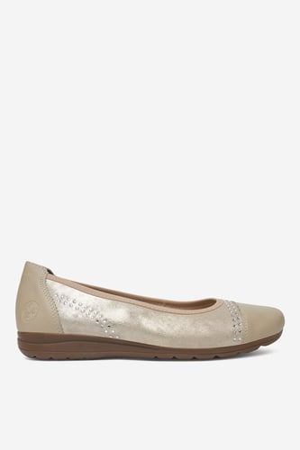 Baleríny Rieker L9353-62 Zlatá