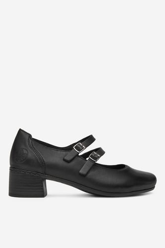 Čevlji s peto Rieker 41651-00 Črna