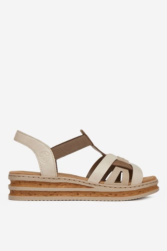 Sandali Rieker 62918-62 Bela