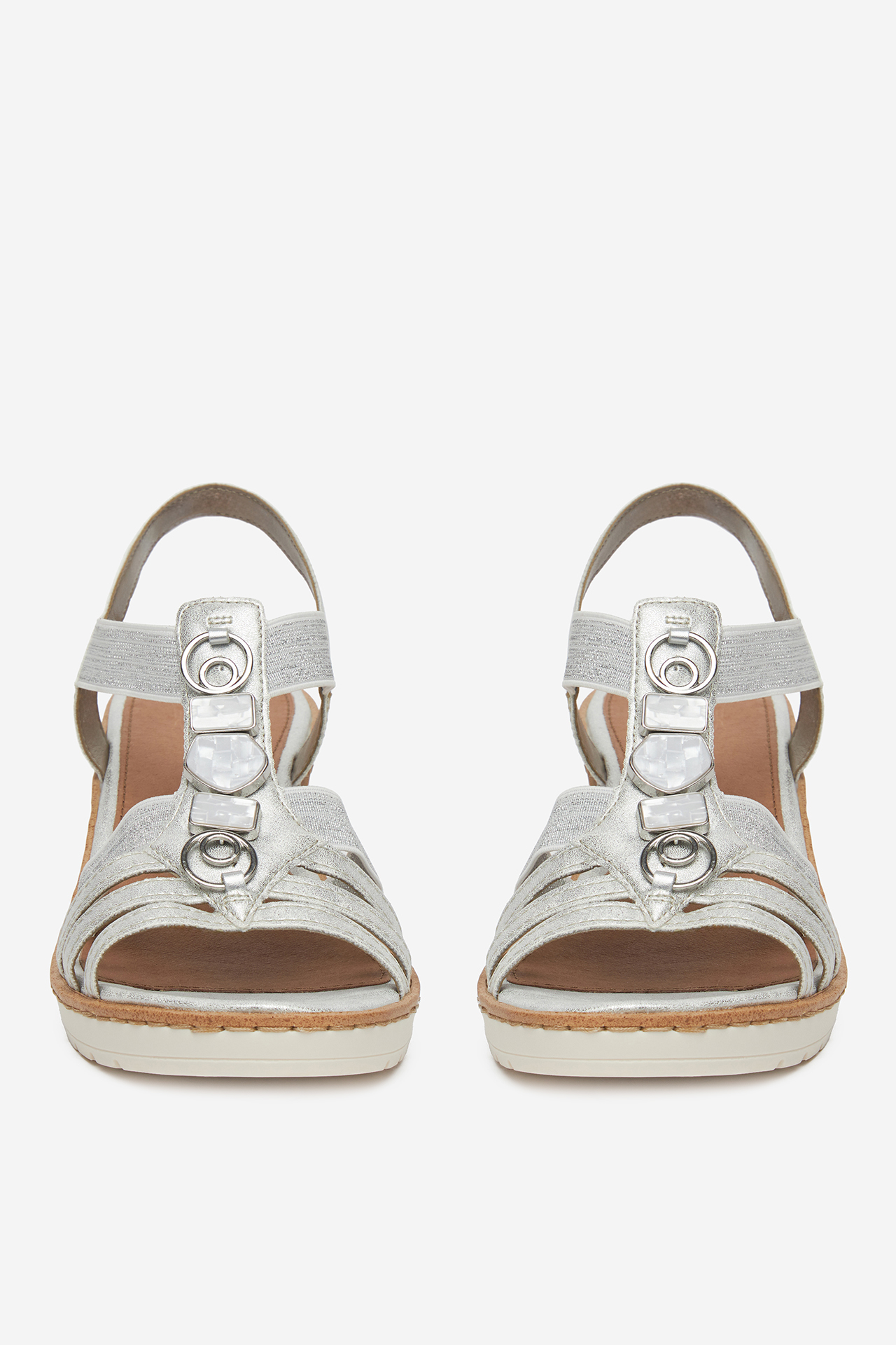 Sandále Strieborná