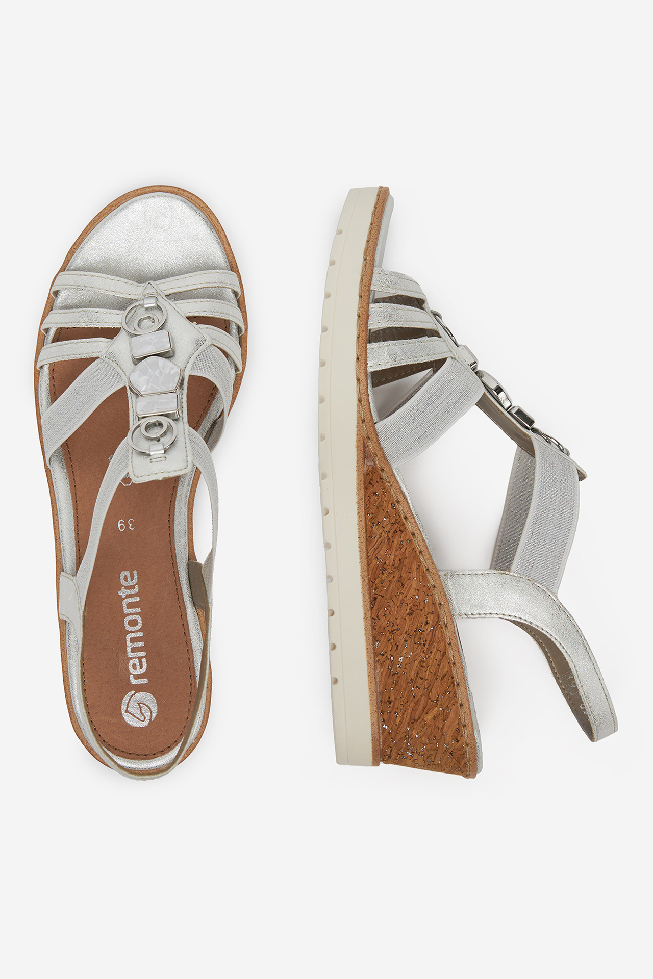 Sandále Strieborná