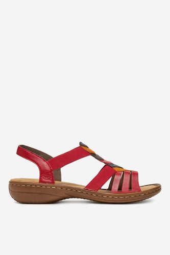 Sandali Rieker 60804-33 Rdeča