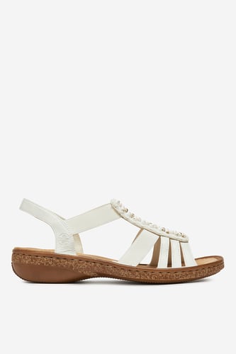 Sandali Rieker 62809-60 Bela