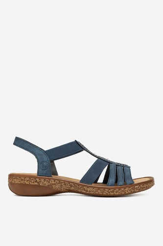 Sandály Rieker 628G9-16 Tmavomodrá