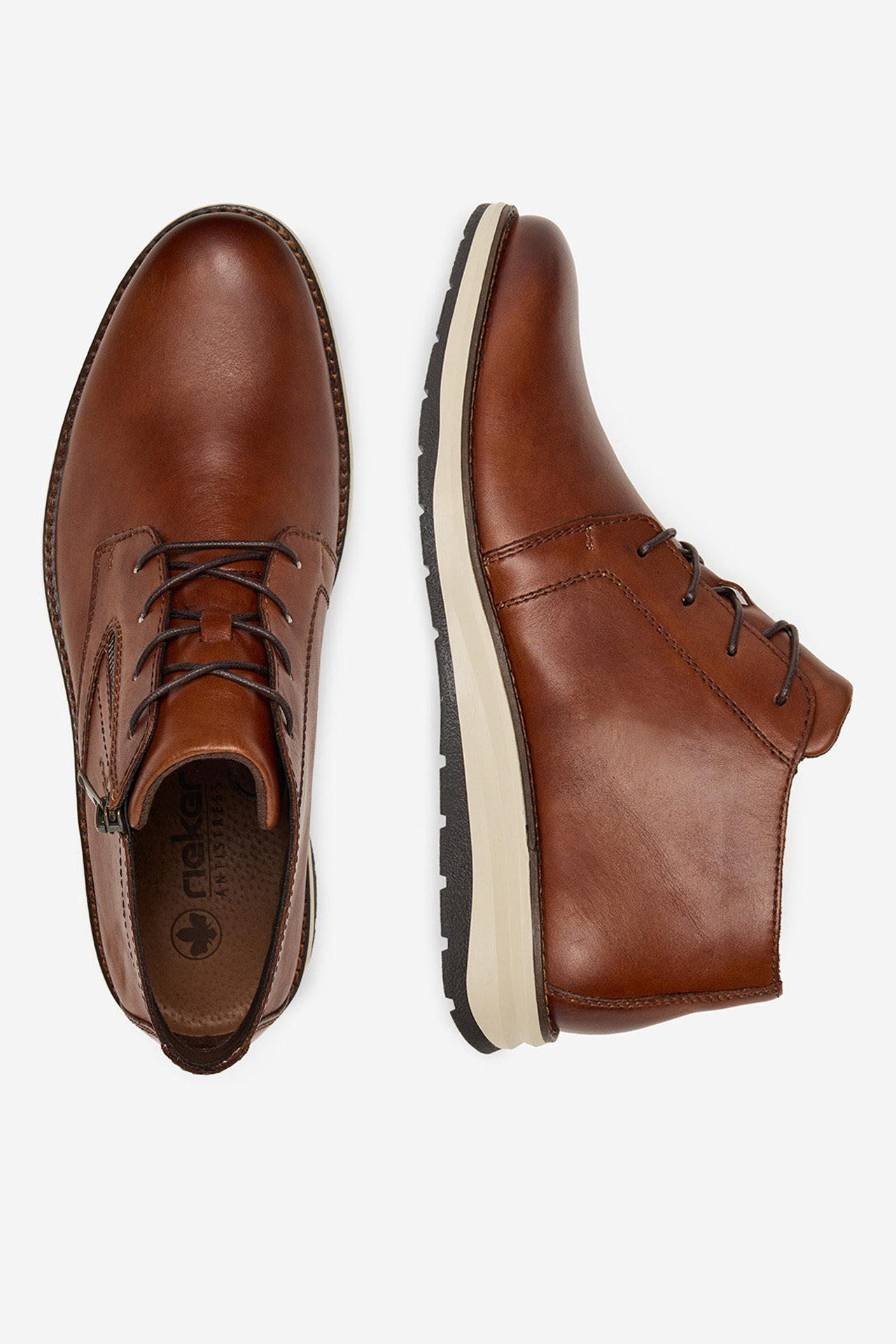 Šněrovací vyšší obuv HNĚDÁ