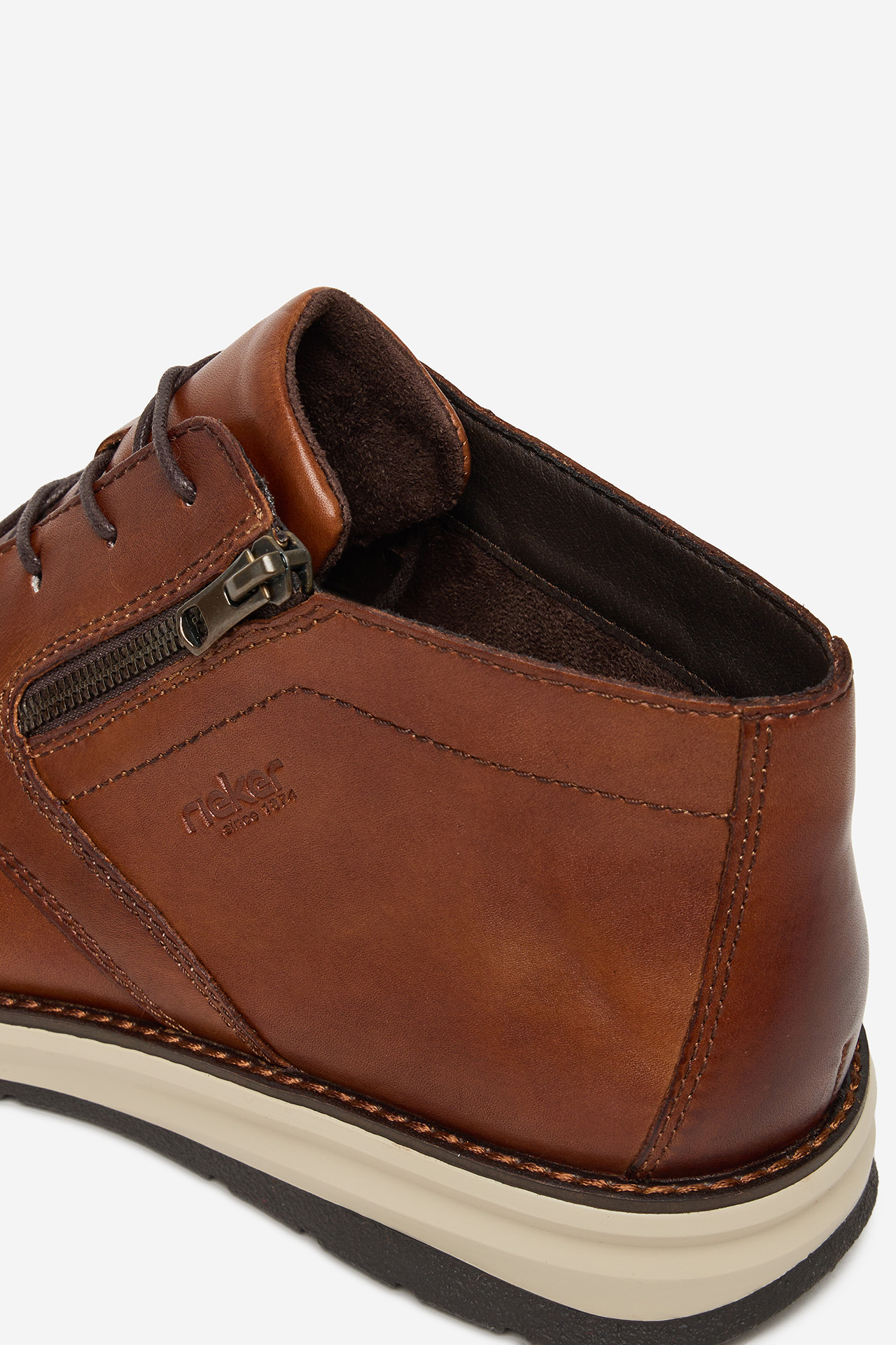 Šněrovací vyšší obuv HNĚDÁ